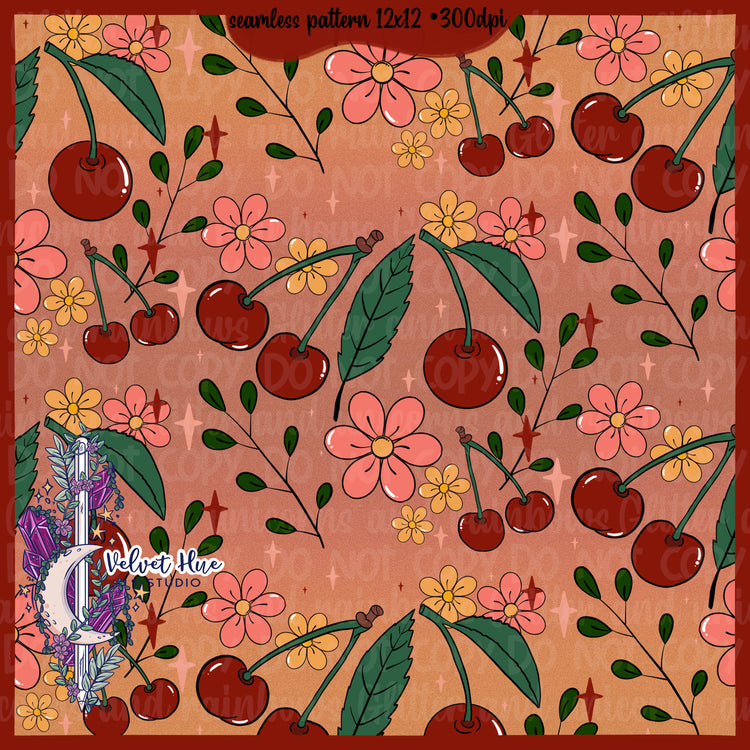 Cherries Fruit seamless