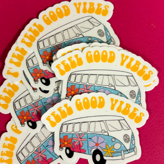 Feel Good Vibes Vinyl Sticker