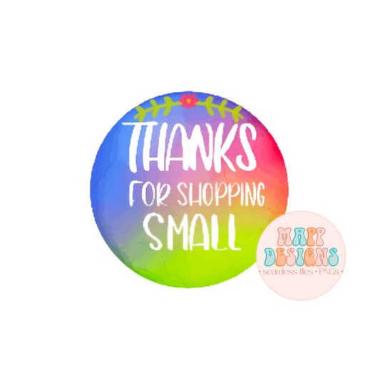 Thanks for Shopping Small Circle Sticker Sheet