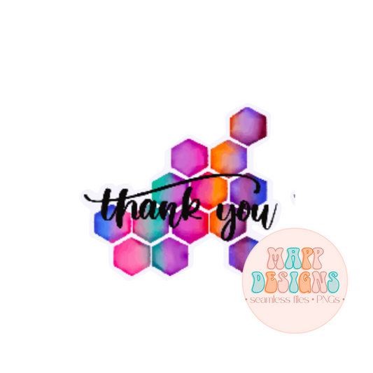 HoneyComb Thank You Sticker Sheet