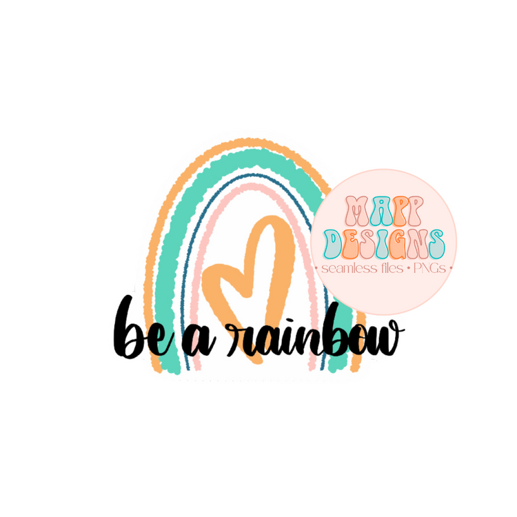 Be A Rainbow Mint Vinyl Sticker