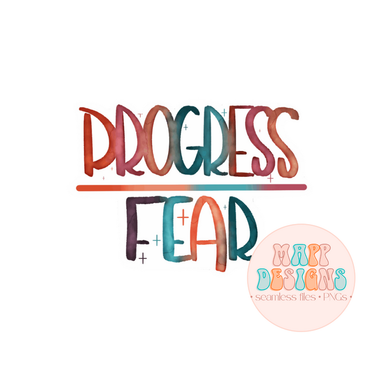 Progress Over Fear Vinyl Sticker