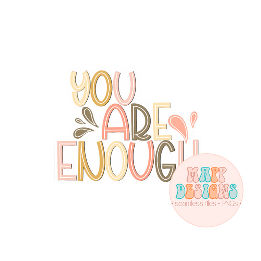 You Are Enough Boho Vinyl Sticker