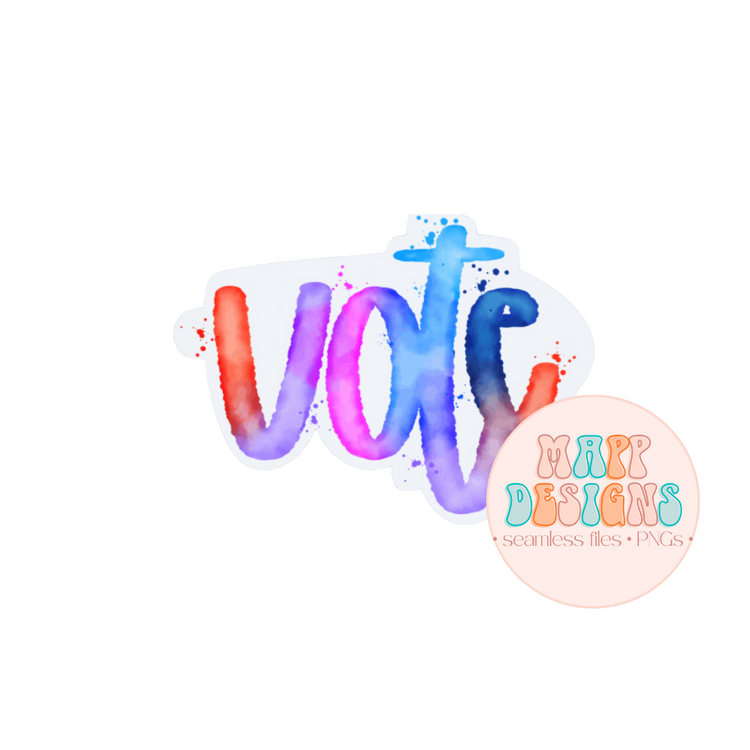 Vote Pastel Vinyl Sticker