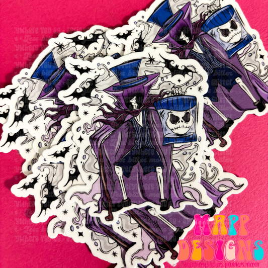 Hatbox Ghost Purple Vinyl Sticker